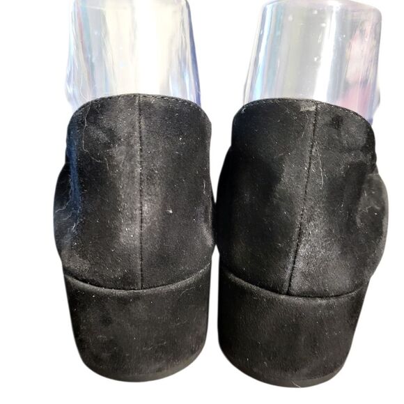 Eileen Fisher Black Suede Block Heel Slip On Shoes, Size 7.5 - Picture 6 of 9
